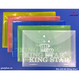 Bìa Nút A4 KINGSTAR Nhựa PP Chống Thấm Túi Đựng Hồ Sơ Tài Liệu Văn Phòng Cao Cấp (12 cái/xấp)