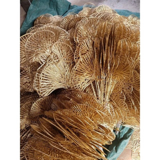 Sỉ 50 nhánh (1 nhánh 3 lá ) rẻ quạt đồng trang trí tháp, decor...