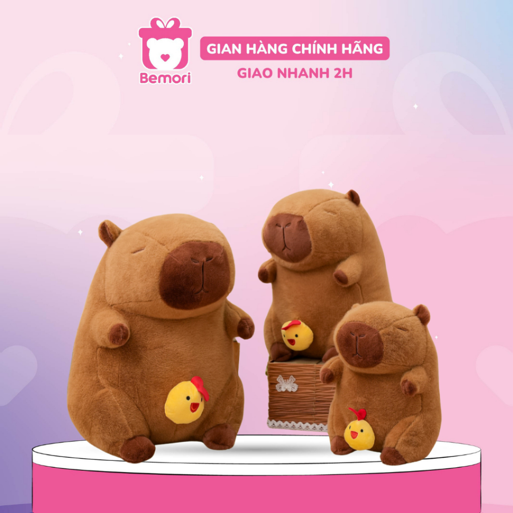 Gấu Bông Chuột Capybara Rút Gà Độc Lạ Hot Trend Cao Cấp - Bemori.official