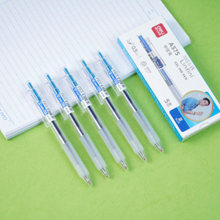 Bút Gel Bút Bi Nước Classmate- Deli A575 A057B Ngòi 0.5mm Mực Xanh Đen Ra Đều, Viết Trơn Tru Thiết Kế Vỏ Trong Suốt