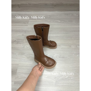 Boot Đùi Cho Bé Gái Hoa Trà 26-36-Boot Cho Bé Gái Khoá Kéo