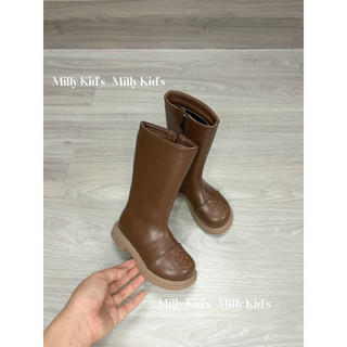 Boot Đùi Cho Bé Gái Hoa Trà 26-36-Boot Cho Bé Gái Khoá Kéo