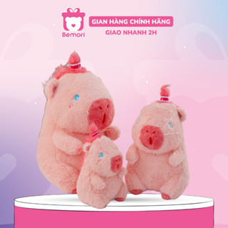 Gấu Bông Chuột Capybara Tóc Hồng Thú Nhồi Bông Chuột Lang Nước Màu Hồng Hot Trend Đáng Yêu - Bemori.official