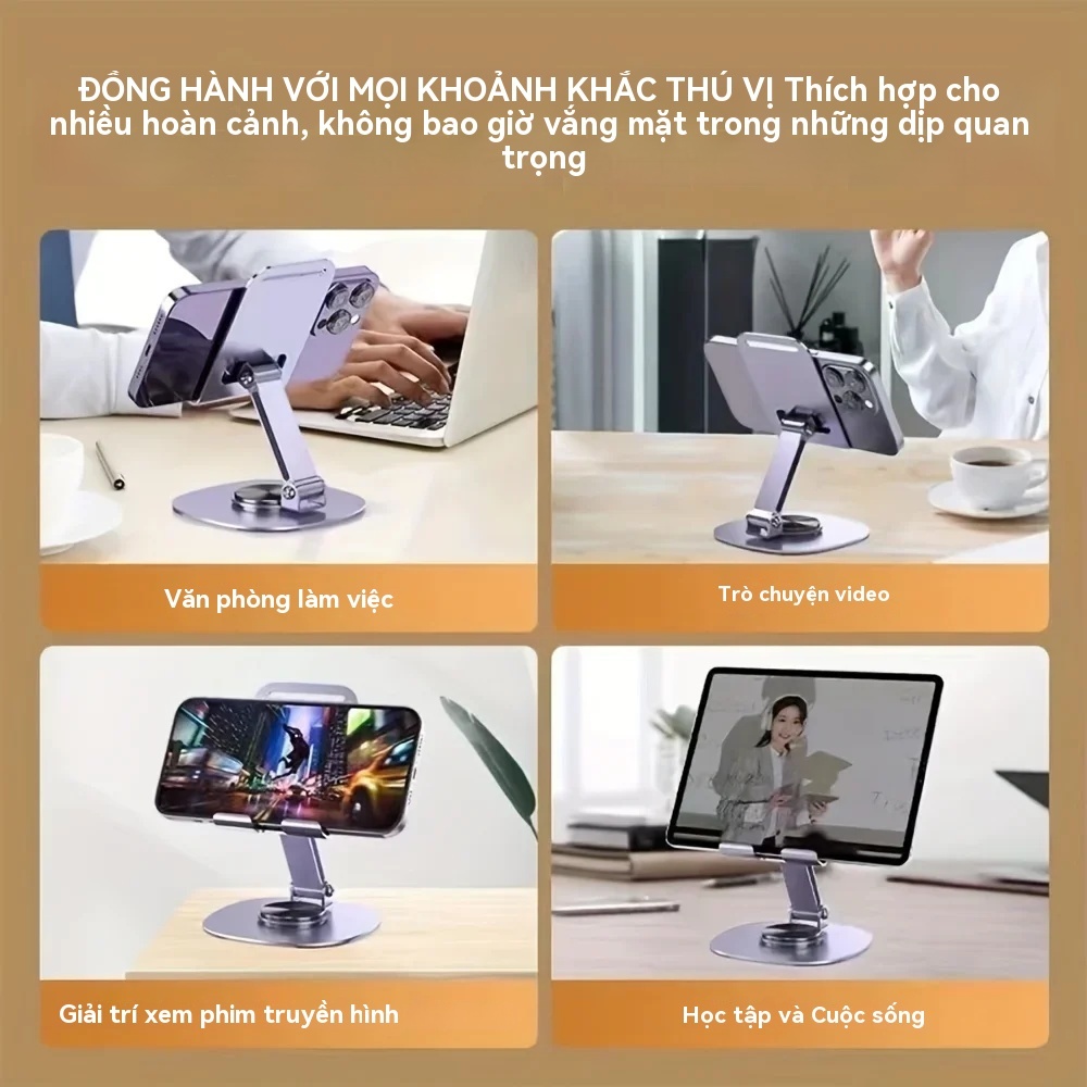 TZUZL Z02 Giá đỡ điện thoại di động bằng kim loại giá đỡ điện thoại di động gấp xoay 360 độ | BigBuy360 - bigbuy360.vn
