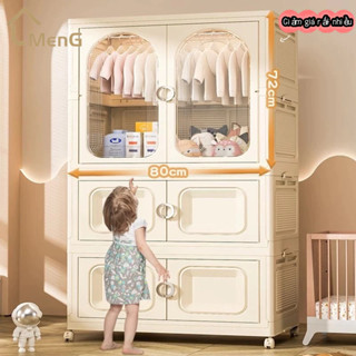 Chất liệu PP dành cho bà mẹ và trẻ sơ sinh trong gia đình, tủ đựng quần áo và đồ ăn nhẹ nhiều lớp không cần lắp đặt