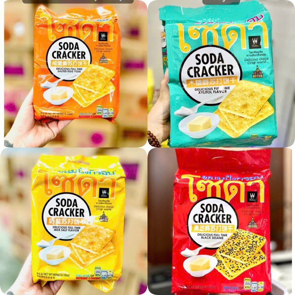 [THÙNG SỈ 20 TÚI] Bánh Quy SODA CRACKER 400g - Thái Lan