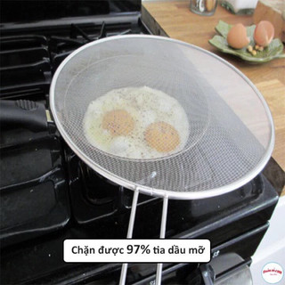 Nắp đậy chảo lưới inox chống văng dầu mỡ dạng tròn