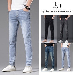 Quần Jean SKINNY Nam Xám Xanh WASH RETRO Co Giãn 4 Chiều Quần Bò Jean Nam Dáng Đứng Lưng Cao JEAN