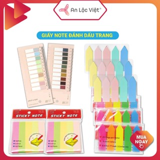 [GIÁ CỰC SỐC] Giấy Note 5 Màu dạ quang Nhựa Mũi Tên Phân Trang, viết lên được dùng Ghi chú - Phân trang tiện lợi