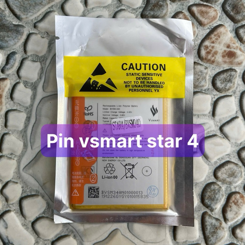 pin vsmart star 4 model BVSM-340 ,pin zin bảo hành 6 tháng