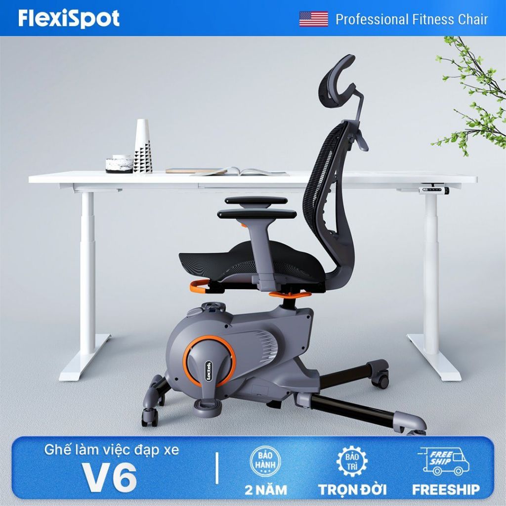 Ghế Ergonomic Fitness Chair FlexiSpot V6 - Ghế công thái học vận động thông minh