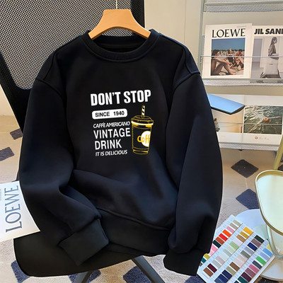 Áo nỉ sweater nam nữ NA27 in chữ 3 màu đen,trắng,be Loza G0232
