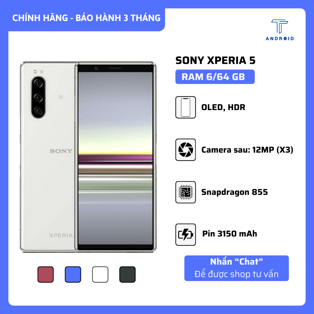 Điện thoại Sony Xperia 5 Chính Hãng - Bản RAM 6/64GB Chip Snapdragon 855 - FULL HD+, Máy Đẹp Zin
