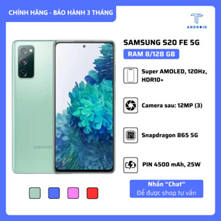   SALE SỐC  ĐIỆN THOẠI SAMSUNG GALAXY S20 FE MÀN 120Hz Siêu Mượt - RAM6GB Chip Snapdragon 865 Mạnh Mẽ 