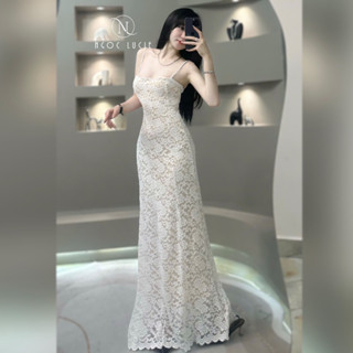 D853 - Đầm Body 2 Dây Dài Ren 2 Lớp Siêu Sang - Ngọc Lucie
