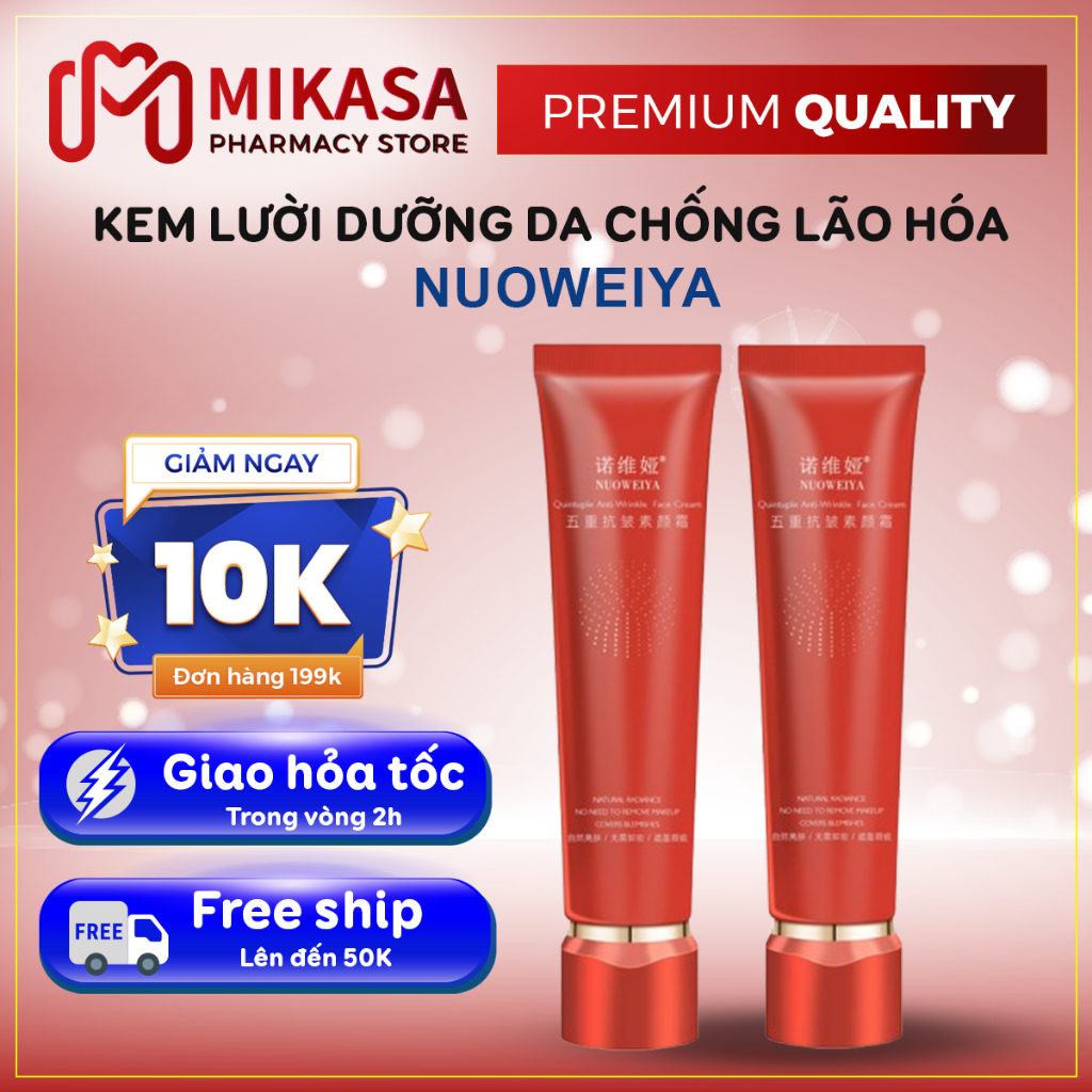 Kem Lười Xóa Nếp Nhăn Nuoweiya Quintuple – Chống Lão Hóa, Làm Sáng Da và Che Khuyết Điểm, Mang Lại Làn Da Mịn Màng