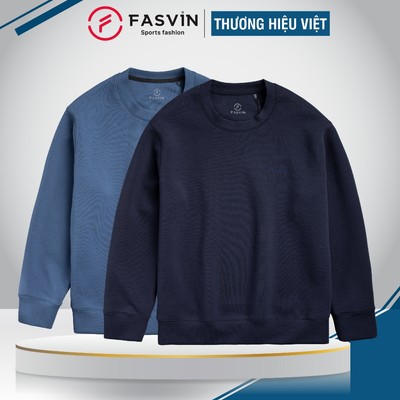 Áo Nỉ Nam Big Size Fasvin AD24196.HN chất thun thể thao nhẹ xốp mềm mại ấm áp vải đẹp hàng nhà máy