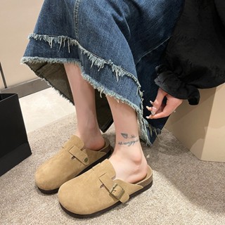 Dép sục nữ đế bệt, sục cho nữ da lộn thời trang 2024, êm chân, mềm mại, phong cách Hàn Quốc, BTDep