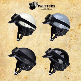 Mũ bảo hiểm Napoli N179 cap zoom đen + Kính Pilot đen Freesize [55-58cm]