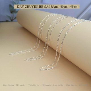 Dây chuyền Bạc ta cho bé gái từ 2 tuổi - 15 tuổi và bạn gái - Dây công nhiều size cho bé và người lớn DC040