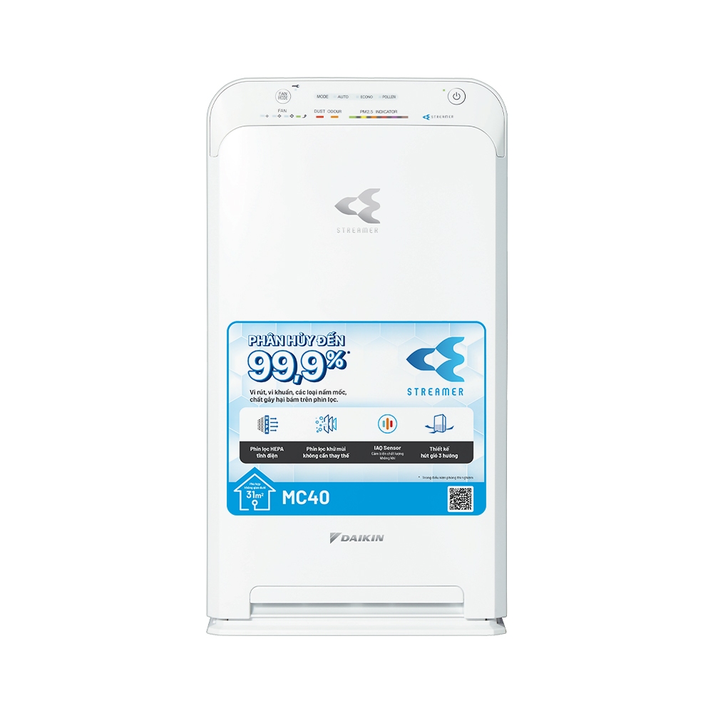 Máy Lọc không khí Daikin MC40UVM6-7 - Diện tích sử dụng 31m2 | BigBuy360 - bigbuy360.vn
