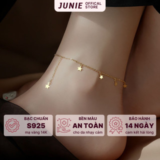  Lắc Chân Bạc Mạ Vàng 14K Nữ TWINKLE Tạo Hình Năm Ngôi Sao Tinh Tế Phong Cách Hàn Quốc 