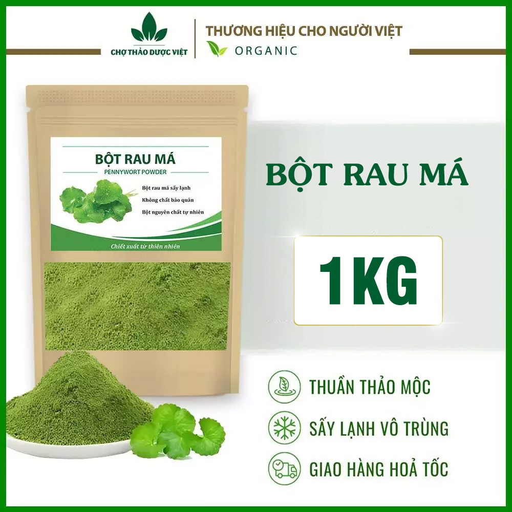 Bột rau má 1kg, sấy lạnh nguyên chất, nước uống detox thanh lọc cơ thể, giảm cân, ngừa mụn, đẹp da