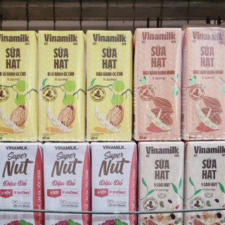Sữa hạt đậu nành hạnh nhân, óc chó, đậu đỏ, 9 loại hạt ít đường Vinamilk