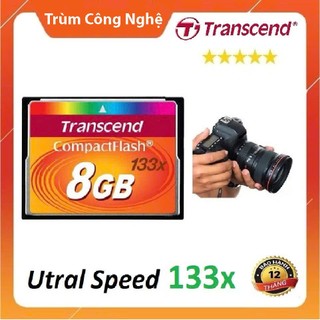 Thẻ nhớ cf transcend compactflash 8gb 133x speed dùng cho máy ảnh , máy cnc