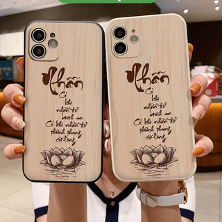 Ốp lưng iphone phong cách chữ thư pháp chữ Nhẫn ốp vuông dẻo iphone 16 16pro 16promax 11 12 13 14 15 promax pro plus