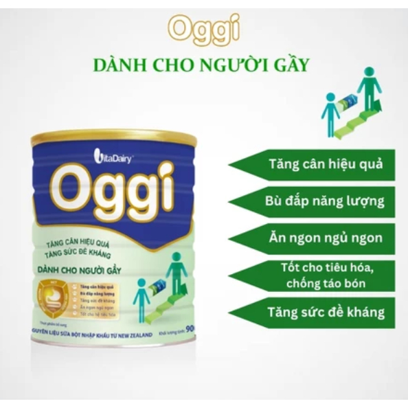 Sữa bột OGGI 900g cho người gầy - VitaDairy