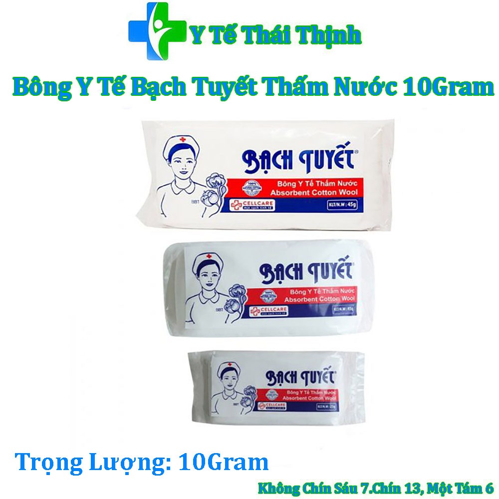 Bông Y Tế Bạch Tuyết Thấm Nước 10Gram