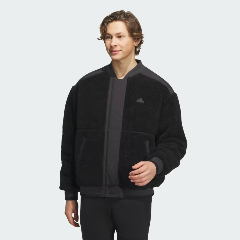 Áo Khoác Adidas Fleece Collegiate Padded - Màu Đen - IL8919