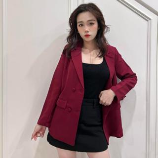  ÁO VEST NỮ công sở màu tối thanh lịch vải tuyết mưa có đệm vai 