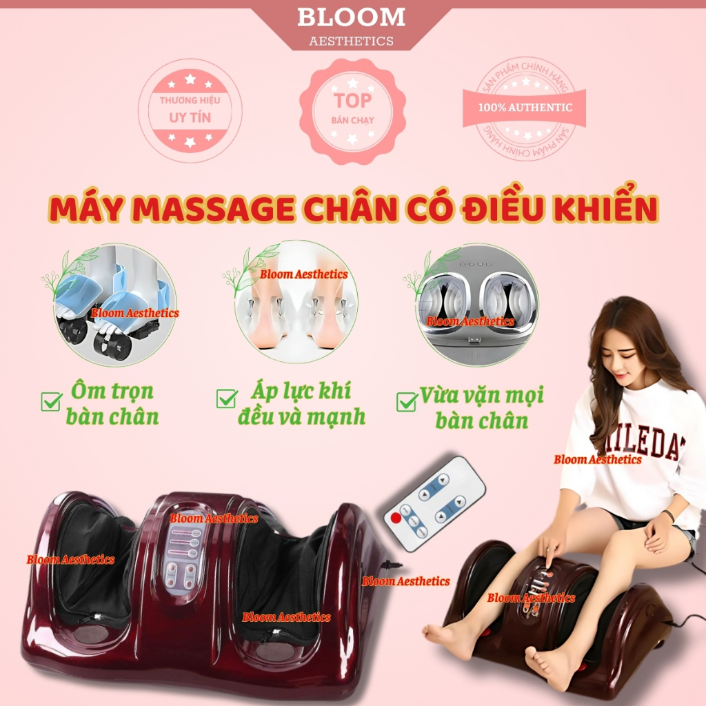 [Có điều khiển] Máy massage chân giúp thư giãn, ngủ ngon, giảm đau nhức | Máy massage chân Foot Massager