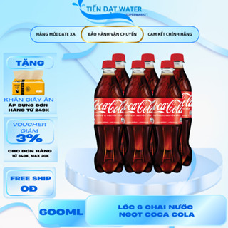   Hỏa Tốc 2H  Nước Ngọt Giải Khát Có Ga Coca Cola - Lốc 6 Chai Nhựa 600ml 