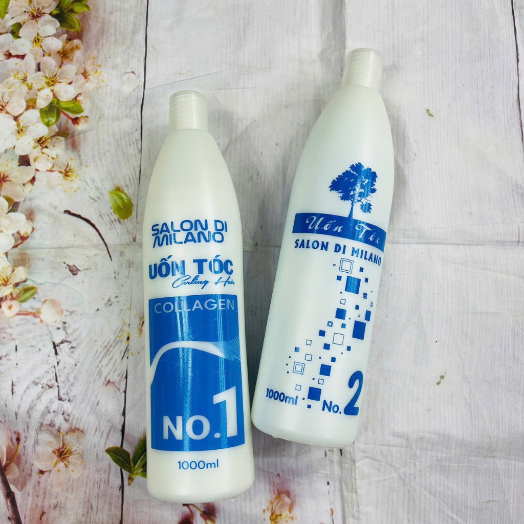 CẶP THUỐC UỐN TÓC MILANO 1000ML*2 mẫu mới