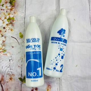  CẶP THUỐC UỐN TÓC MILANO 1000ML*2 mẫu mới 