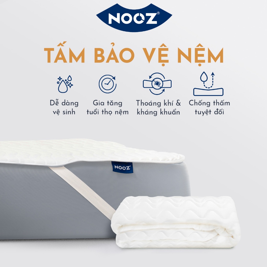 Tấm Bảo Vệ Nệm NOOZ Chống Thấm Tuyệt Đối Bề Mặt Kháng Khuẩn NOOZ Home Goods Mattress Protector | BigBuy360 - bigbuy360.vn