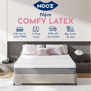  Đệm Foam NOOZ Comfy Latex 100% Nệm Cao Su Thiên Nhiên Kết Hợp Than Hoạt Tính 