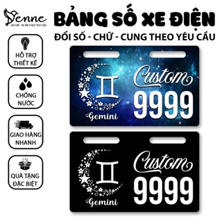  Biển số xe điện cung hoàng đạo Biển số xe điện theo yêu cầu Bảng số xe điện nhựa PVC chống nước 