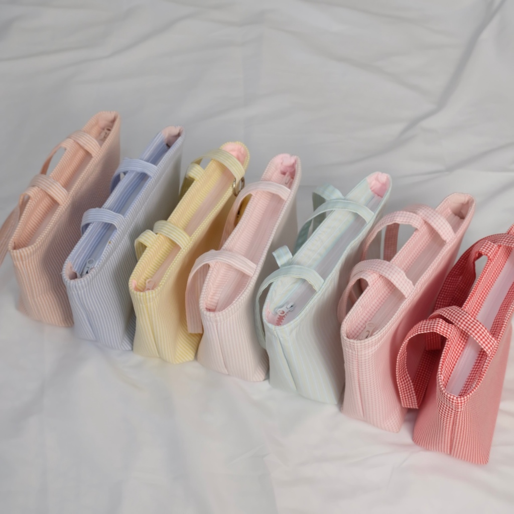 Túi tote vải sọc pastel - Unimagic tote bag