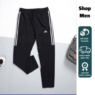 Quần Jogger Nam Nữ Adidas Thể Thao Shop Men PT9678, Quần Dài Thu Đông 3 Sọc May Chắc Chắn Túi Khoá Dây Rút Ống Xuông