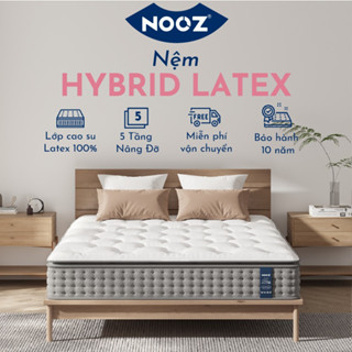 Nệm Foam NOOZ Hybrid Latex 100% Đệm Cao Su Thiên Nhiên Và Lò Xo Túi Độc Lập NOOZ Home Goods
