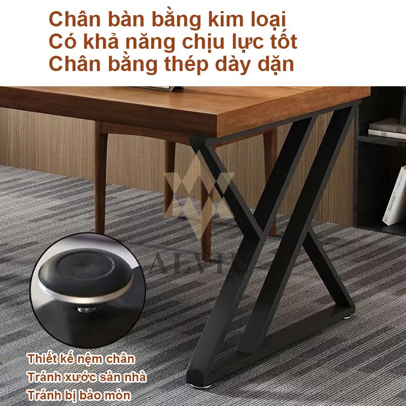 bàn làm việc mặt bàn gỗ me tây mặt bàn gỗ 1m4/1m6， bàn gỗ làm việc | BigBuy360 - bigbuy360.vn