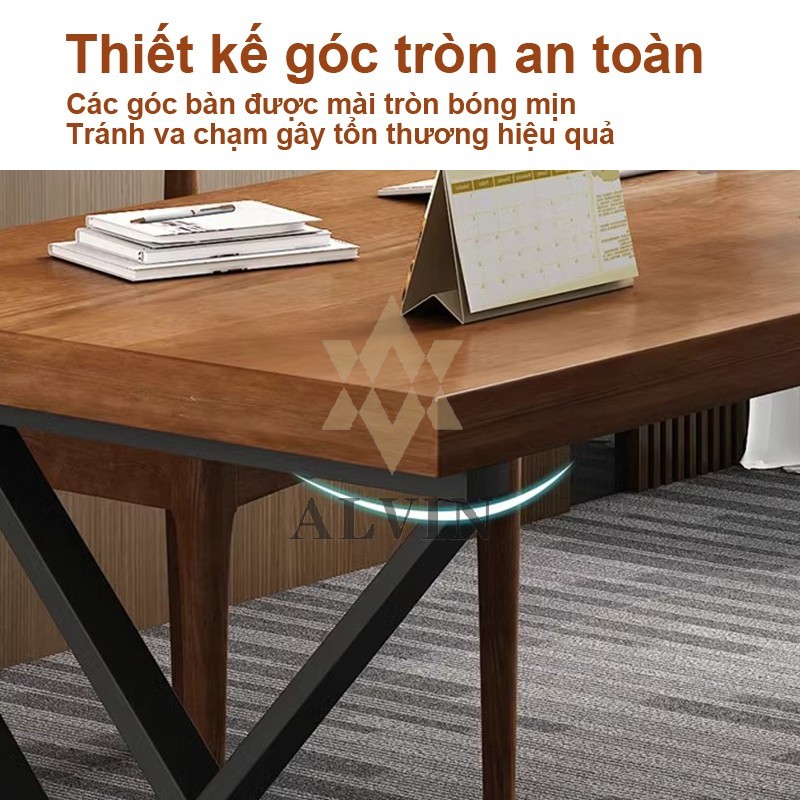 bàn làm việc mặt bàn gỗ me tây mặt bàn gỗ 1m4/1m6， bàn gỗ làm việc | BigBuy360 - bigbuy360.vn