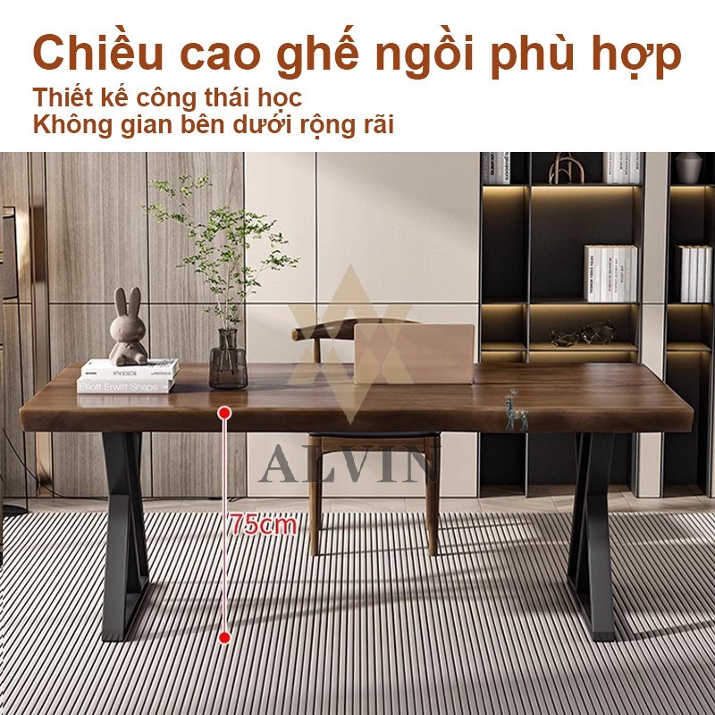 bàn làm việc mặt bàn gỗ me tây mặt bàn gỗ 1m4/1m6， bàn gỗ làm việc | BigBuy360 - bigbuy360.vn
