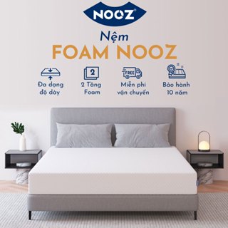 Nệm Foam NOOZ Home Goods Tiêu Chuẩn CertiPUR-US Với 2 Tầng Foam Nâng Đỡ Ruột Đệm Cao Su Non
