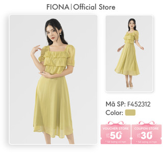 Đầm thiết kế cao cấp FIONA váy maxi nữ dáng xòe đầm maxi tầng bèo trang trí màu sắc trẻ F452312