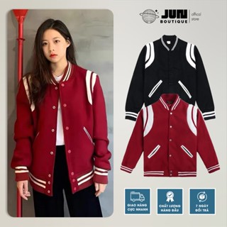 Áo khoác bomber Varsity  SLP Saint Teddy YSL Jacket bản cao cấp, Da Lộn JUN.BOUTIQUE